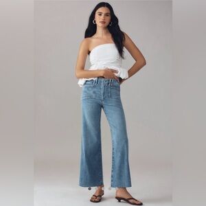 High-Rise Wide-Leg Jeans in Light Blue